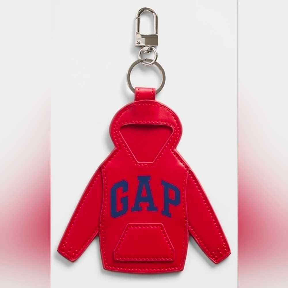 Gap Logo Hoodie Keychain Charm In Modern Red. New